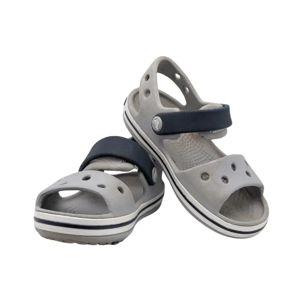 Crocs Kids Grey Navy Crocband Sandal Toddler 8